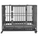 Vidaxl dog cage with wheels steel 92x62x76 cm - Black