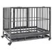 Vidaxl dog cage with wheels steel 92x62x76 cm - Black