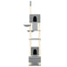 Vidaxl floor to ceiling cat tree light grey 277-303 cm