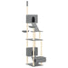 Vidaxl floor to ceiling cat tree light grey 277-303 cm