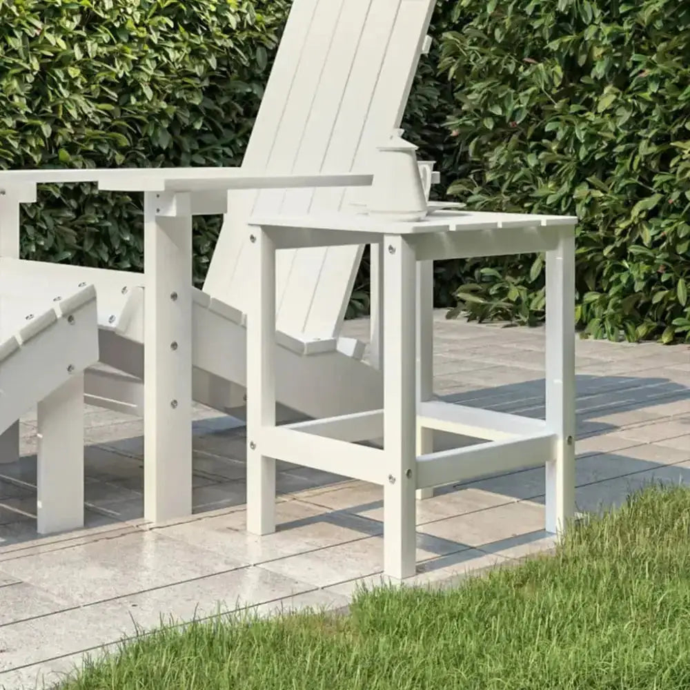 Vidaxl garden adirondack table white 38x38x46 cm hdpe Nexellus