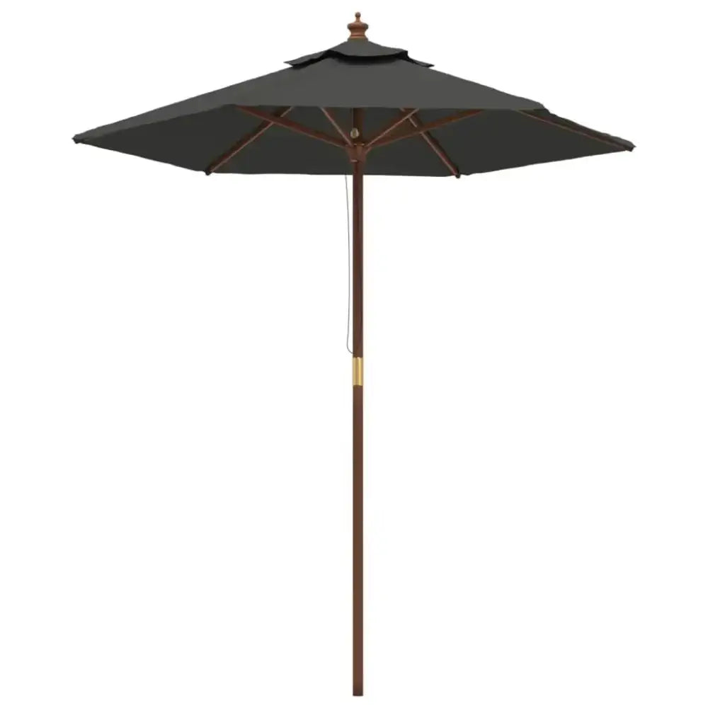 Vidaxl garden parasol with wooden pole anthracite 196x231 cm Nexellus