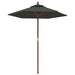 Vidaxl garden parasol with wooden pole anthracite 196x231 cm Nexellus