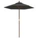 Vidaxl garden parasol with wooden pole anthracite 196x231 cm Nexellus