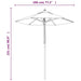 Vidaxl garden parasol with wooden pole anthracite 196x231 cm Nexellus