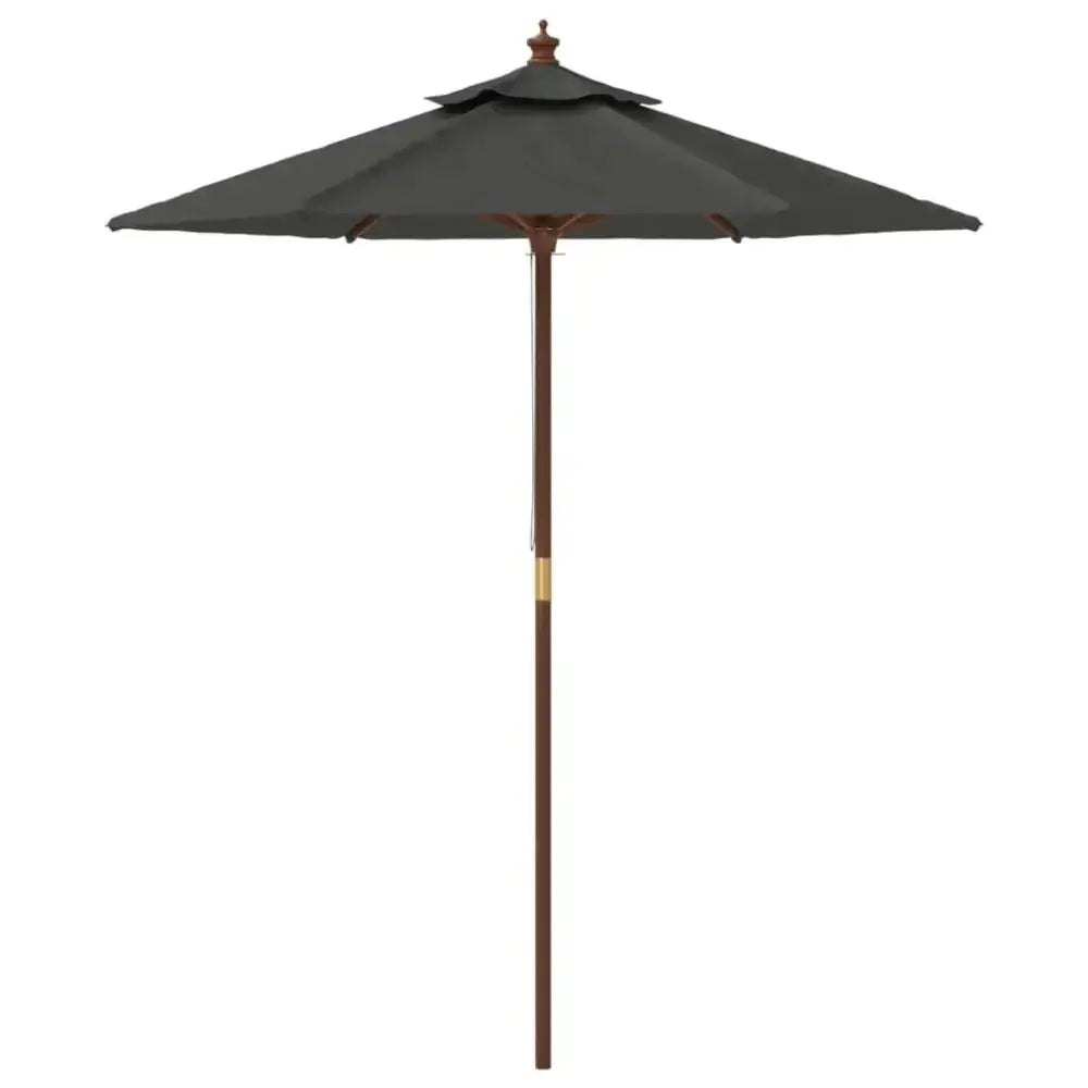 Vidaxl garden parasol with wooden pole anthracite 196x231 cm Nexellus