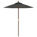 Vidaxl garden parasol with wooden pole anthracite 196x231 cm Nexellus