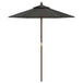 Vidaxl garden parasol with wooden pole anthracite 196x231 cm Nexellus