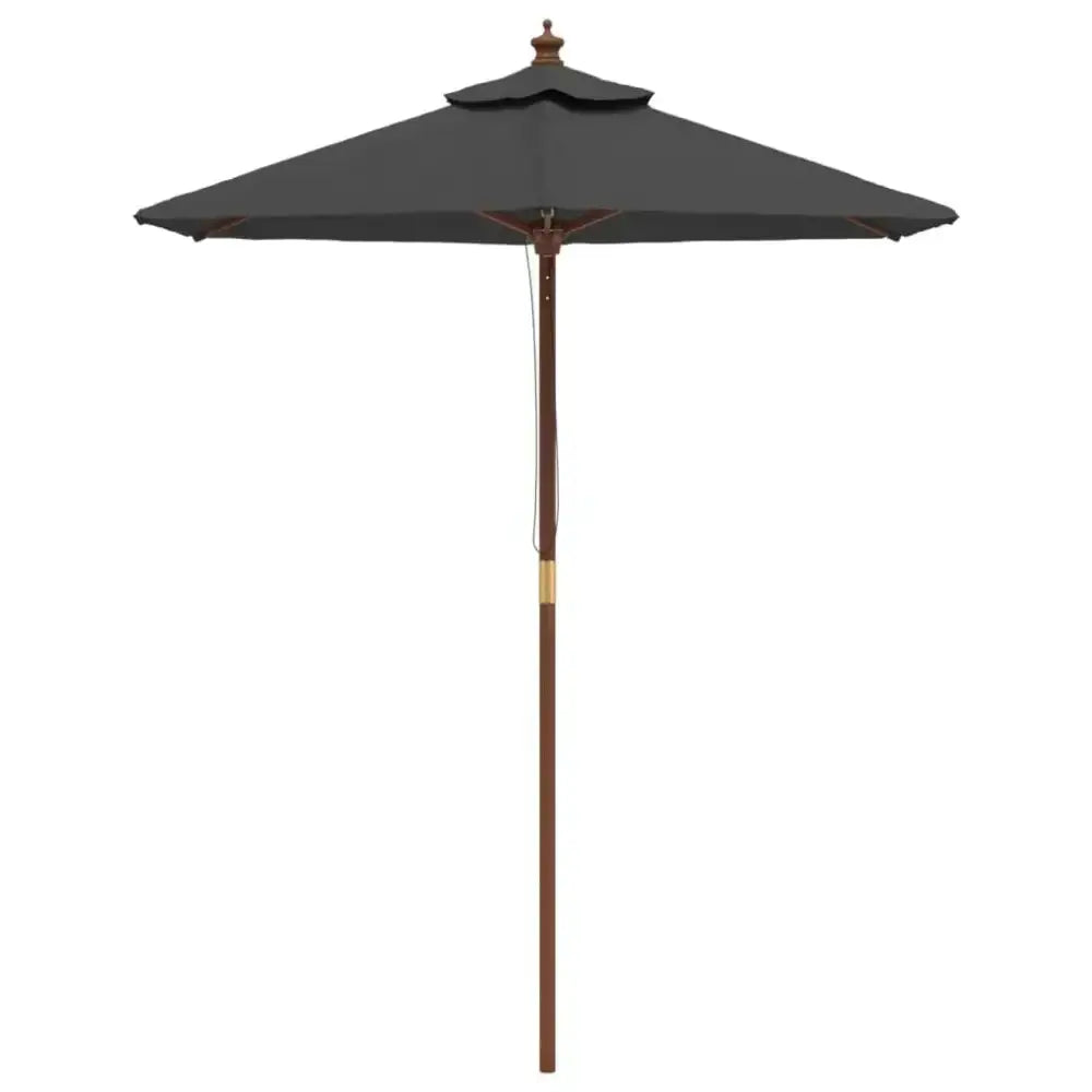 Vidaxl garden parasol with wooden pole anthracite 196x231 cm Nexellus