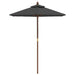 Vidaxl garden parasol with wooden pole anthracite 196x231 cm Nexellus