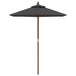 Vidaxl garden parasol with wooden pole anthracite 196x231 cm Nexellus