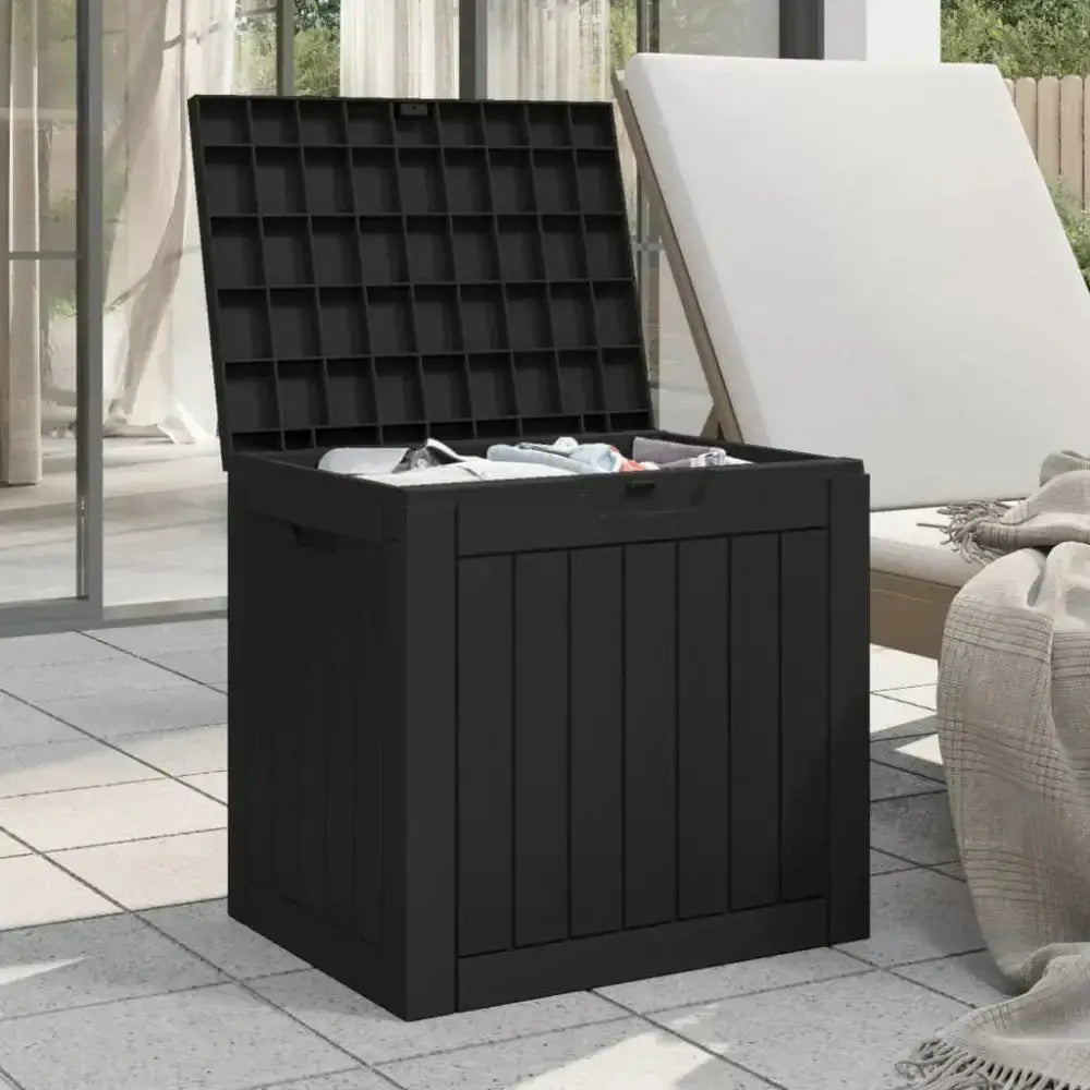 Vidaxl garden storage box black 55.5x43x53 cm polypropylene Nexellus