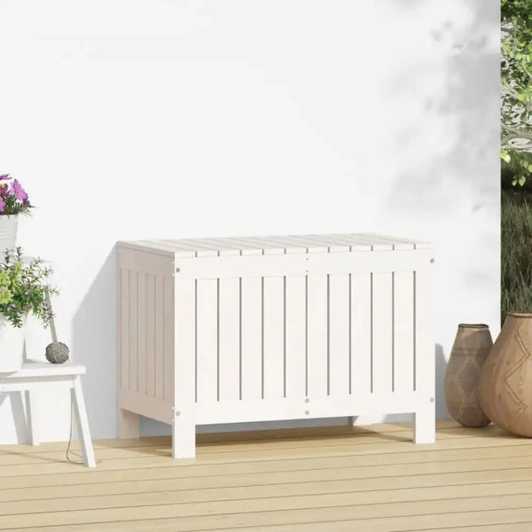 Vidaxl garden storage box white 76x42.5x54 cm solid wood pine Nexellus