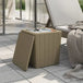 Vidaxl garden table with removable lid light brown polypropylene Nexellus