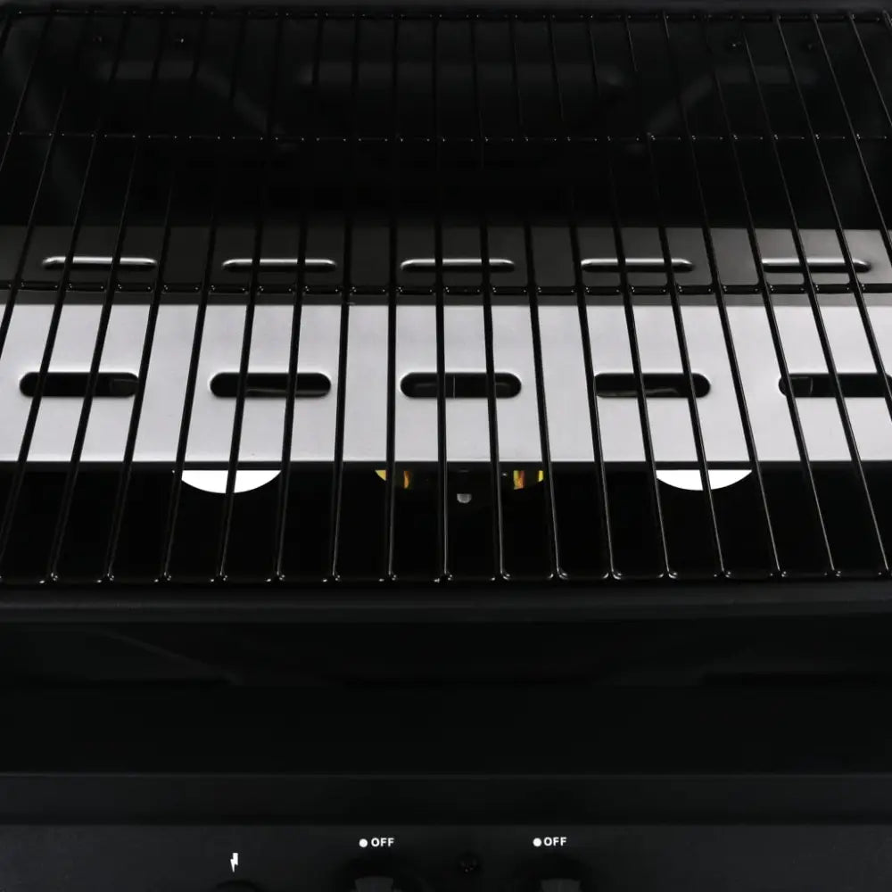 Vidaxl gas bbq grill with 3-layer side table black - Black