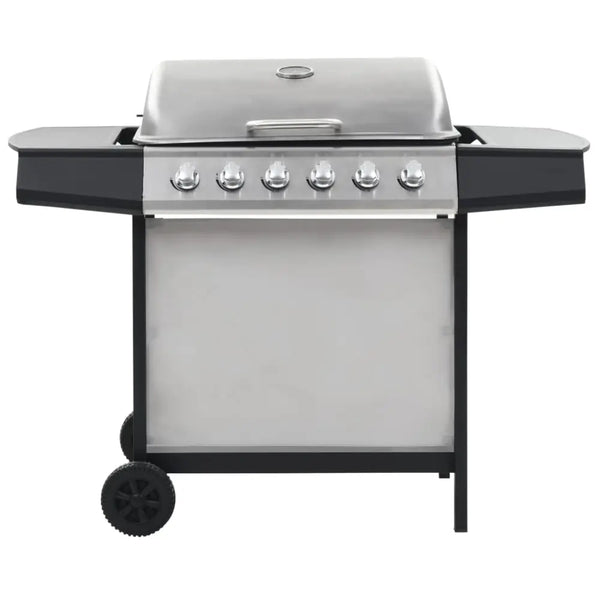 Vidaxl gas bbq grill with 6 cooking zones stainless steel