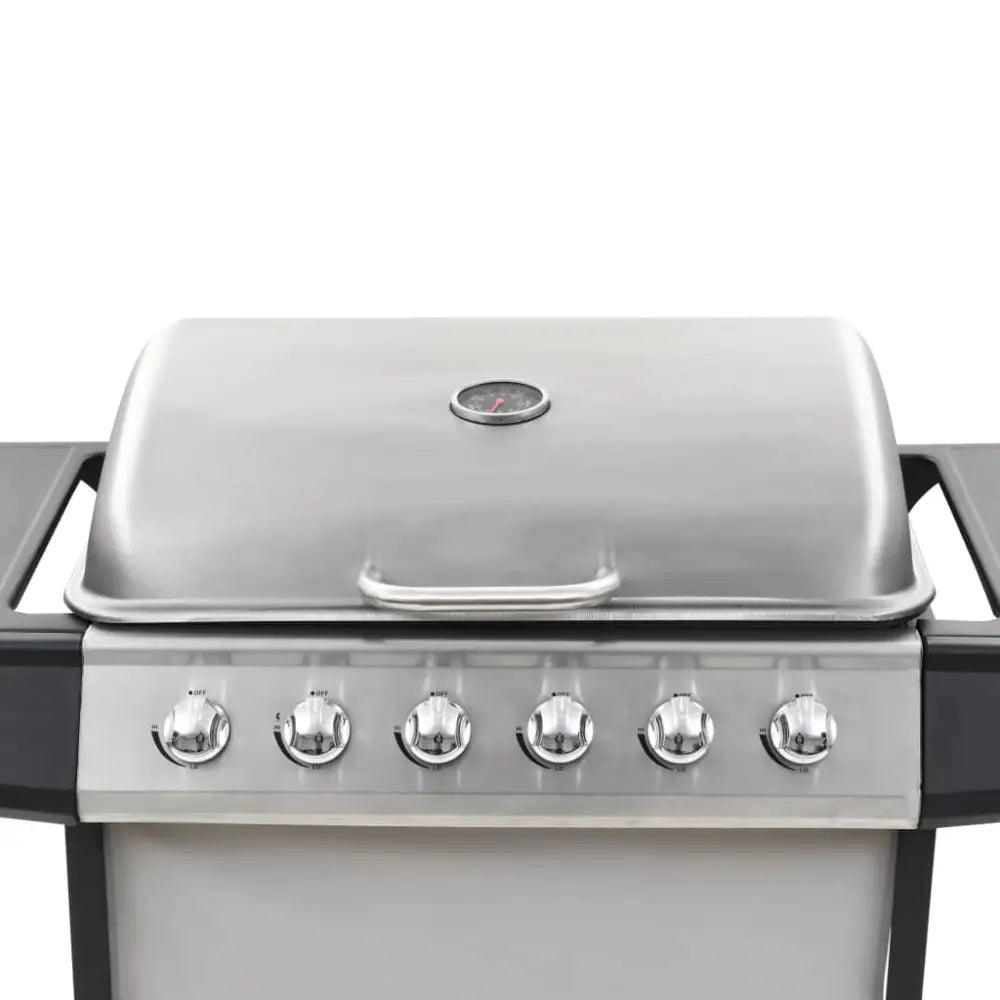 Vidaxl gas bbq grill with 6 cooking zones stainless steel