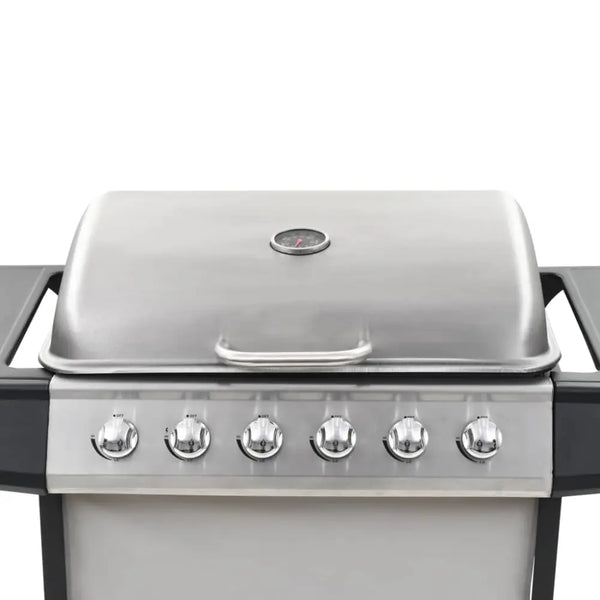 Vidaxl gas bbq grill with 6 cooking zones stainless steel