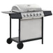 Vidaxl gas bbq grill with 6 cooking zones stainless steel