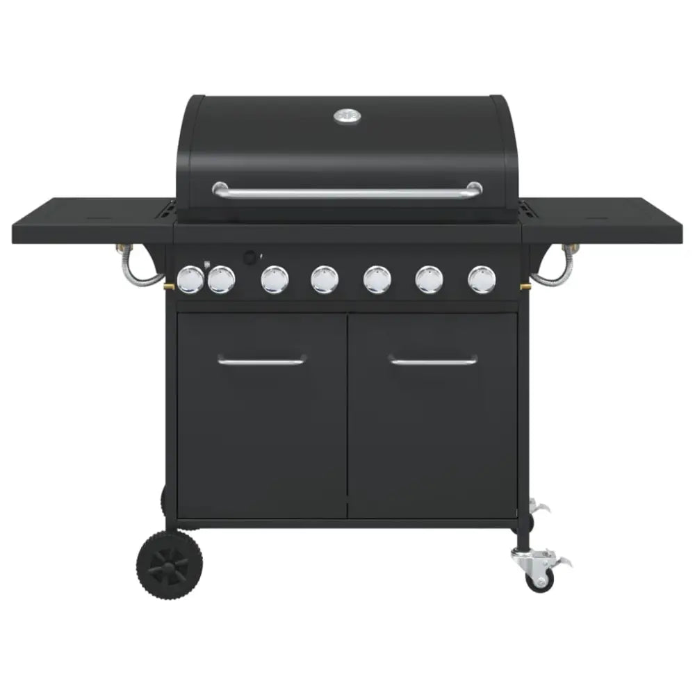 Vidaxl gas bbq grill with 7 burners black powder-coated