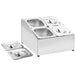 Vidaxl gastronorm container holder with 4 gn 1/6 pan