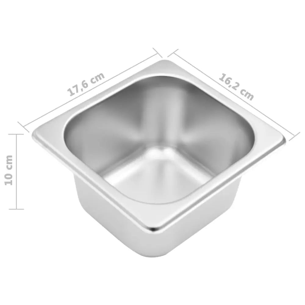 Vidaxl gastronorm container holder with 6 gn 1/6 pan