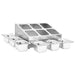 Vidaxl gastronorm container holder with 6 gn 1/6 pan