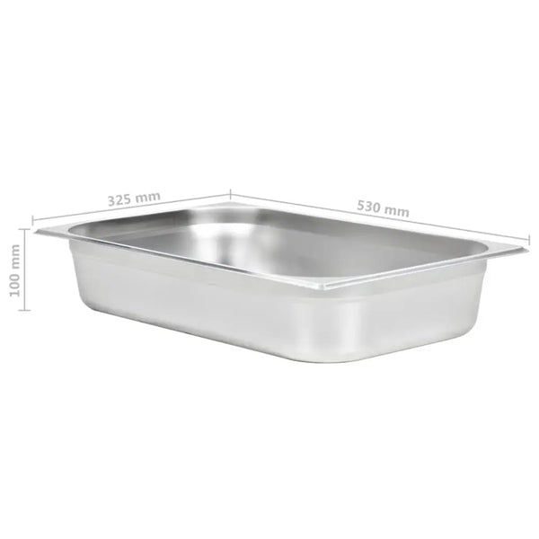 Vidaxl gastronorm containers 4 pcs gn 1/1 100 mm stainless