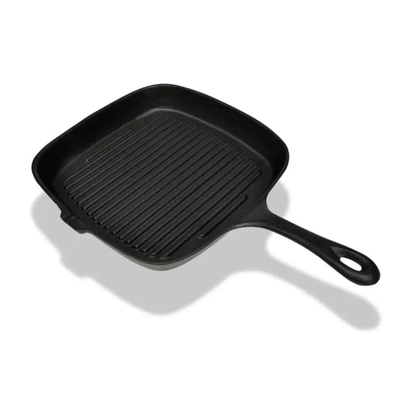 Vidaxl grill pan cast iron 24x23 cm - Black