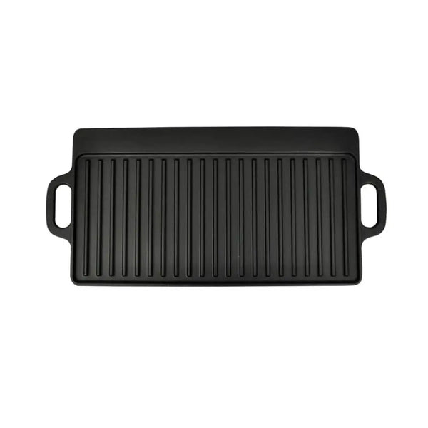 Vidaxl grill platter cast iron reversible 50x23 cm - Black