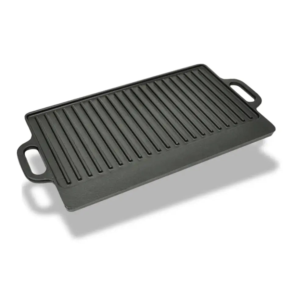 Vidaxl grill platter cast iron reversible 50x23 cm - Black