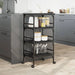 Vidaxl kitchen trolley black 45x35x89.5 cm engineered wood