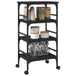 Vidaxl kitchen trolley black 45x35x89.5 cm engineered wood