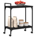 Vidaxl kitchen trolley black 60.5x31x72.5 cm engineered