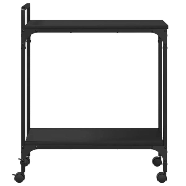 Vidaxl kitchen trolley black 60.5x31x72.5 cm engineered