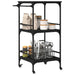 Vidaxl kitchen trolley black 60.5x50x105 cm engineered wood