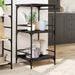 Vidaxl kitchen trolley black 60.5x50x105 cm engineered wood