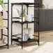 Vidaxl kitchen trolley black 60.5x50x105 cm engineered wood