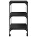 Vidaxl kitchen trolley black 60x41x76 cm engineered wood