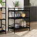 Vidaxl kitchen trolley black 65x40x86.5 cm engineered wood