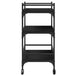 Vidaxl kitchen trolley black 65x40x86.5 cm engineered wood