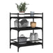 Vidaxl kitchen trolley black 65x40x86.5 cm engineered wood