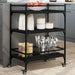 Vidaxl kitchen trolley black 65x40x86.5 cm engineered wood