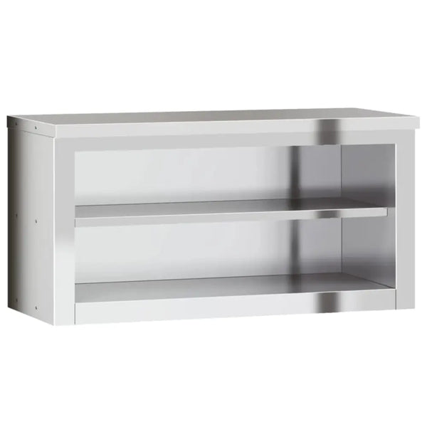 Vidaxl kitchen wall cabinet with shelf stainless steel