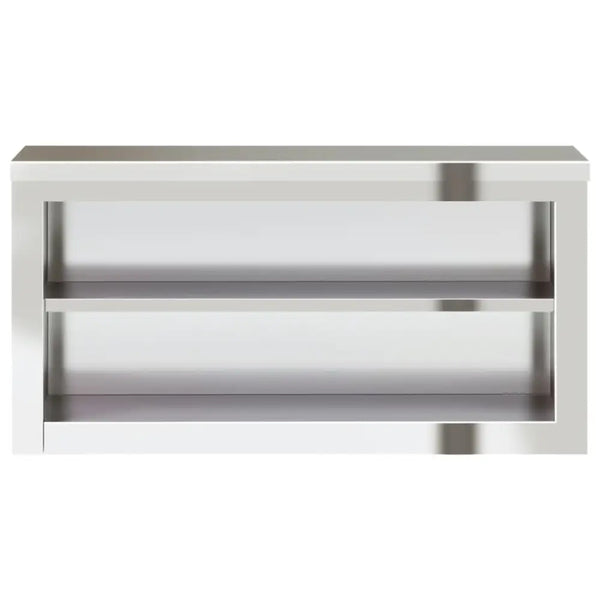 Vidaxl kitchen wall cabinet with shelf stainless steel