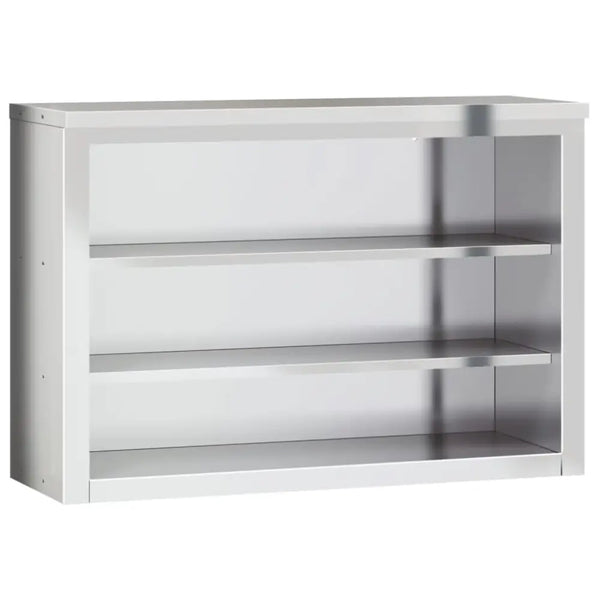 Vidaxl kitchen wall cabinet with shelves stainless steel