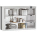 Vidaxl kitchen wall cabinet with shelves stainless steel