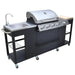 Vidaxl outdoor kitchen barbecue montana 4 burners - Black