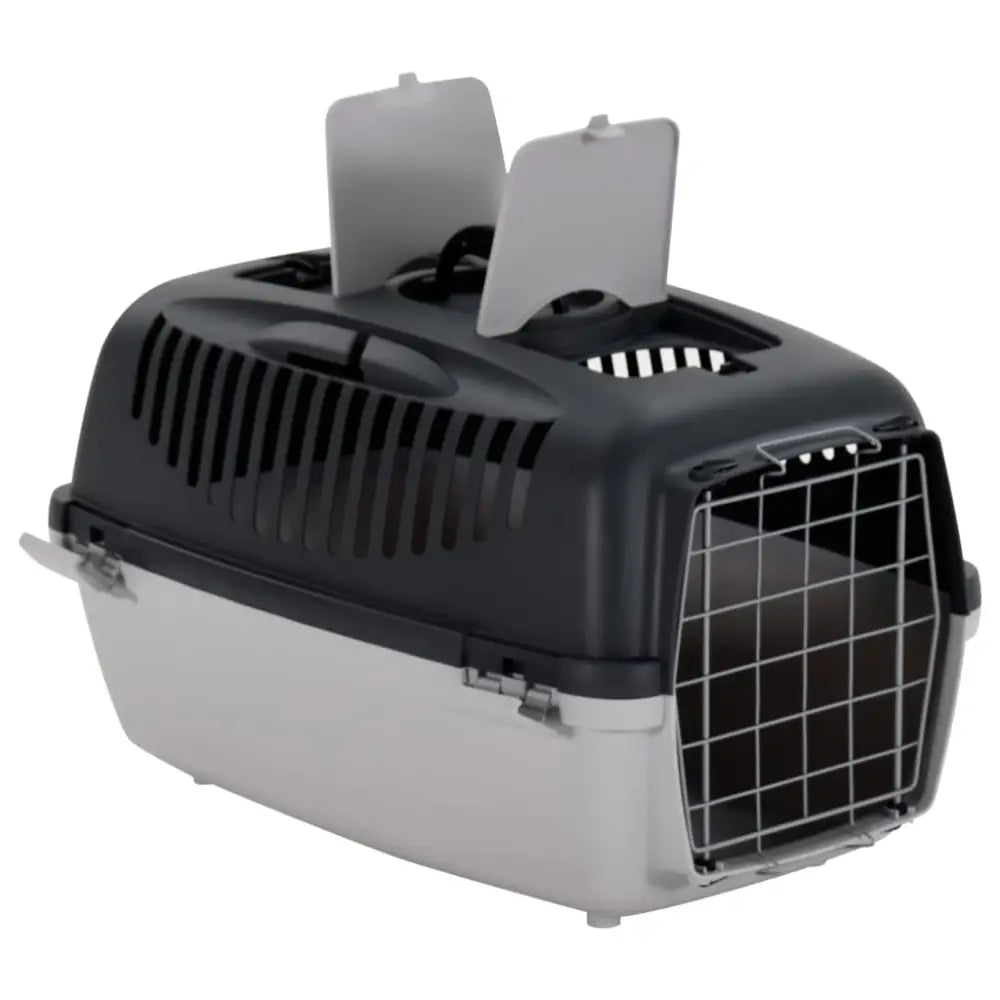 Vidaxl pet carrier grey and black 61x40x38 cm pp - Grey