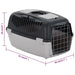 Vidaxl pet carrier grey and black 61x40x38 cm pp - Grey